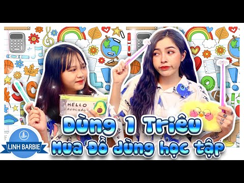 Dùng 1 Triệu Mua Tất Cả Đồ Dùng Học Tập Và Cái Kết I Linh Barbie Vlog