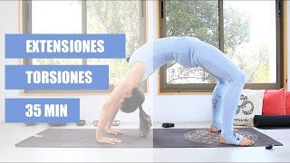Yoga para ESPALDA alta y baja, torsiones 35 min | MalovaElena