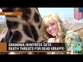 Giraffe killer: grandmother of 9 Rebecca Frazier gets death threats for posing with dead animal