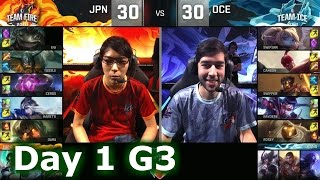 Japan vs Oceania | 2016 LoL IWC All-Stars in Barcelona Group Stage Day 1 | FIRE vs ICE