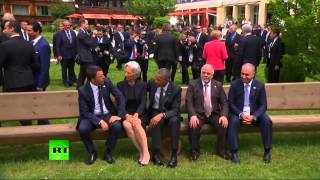RAW: Obama ingores Iraq PM at G7 summit?