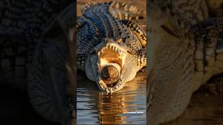 Crocodiles And Porcupines Near The Edge Of The Amazon River