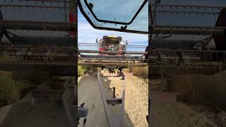 Get On The Trailer Of The Combine Harvester Tractor