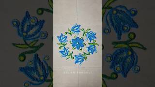 Day 3 Navratri Kolam Easy Blue Kolam Design 5 Dots Simple Rani Inspiration