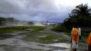 Tortug'Air plane taking off in Haiti Port de Paix airport