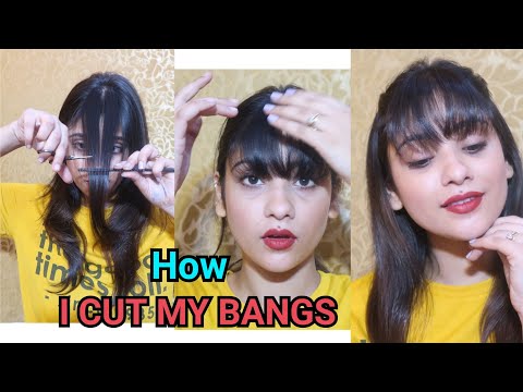 How I cut my bangs at home || how to cut bangs|| shystyles - YouTube