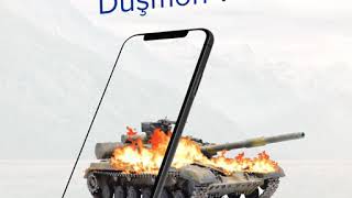 Qarabag Azerbaycandir status  Tank burning graphic design