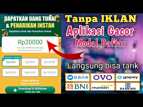 Tanpa Nonton iklan✅Aplikasi Penghasil Uang Tercepat Modal Nomor Hp - Apk Gacor
