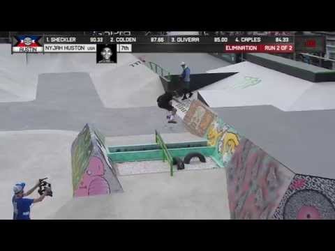 Nyjah Huston qualifies second in Skateboard Street at X Games Austin 2014