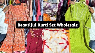 Beautiful Cotton Kurti Pant Set Pure Wholesale Price Jaipur Market