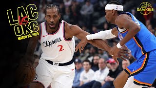 Los Angeles Clippers Vs Okc Thunder Full Game Highlights March 23, 2025 Freedawkins