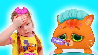 Bubbu And Nastya In Hospital Nastya And Cat Bubbu Got Sick