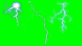Copyright Free animated lightning Green Screen Effect | Chroma Key | Royalty Fre