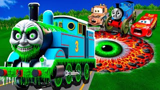 Zombie Pit Transform In Beast Lightning Mcqueen & Big & Small Pixar Cars Beam.ng Drive