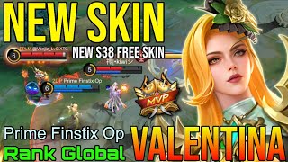 Garden Gala Valentina New S38 Skin Gameplay - Top Global Valentina By Prime Finstix Op - Mlbb
