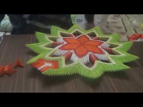 Модульное оригами сборка конфетницы Модульное оригами сборка конфетницы