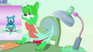 Cat Leopold And Gummy Bear Talking Голубой Эффект Вращение