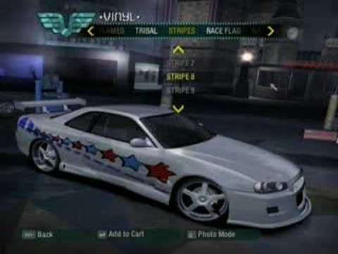 Nissan Skyline De 2 Fast 2 Furious in Need For Speed Carbon