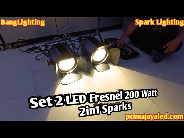 Set 2 LED Fresnel 200 Watt 2in1 Sparks