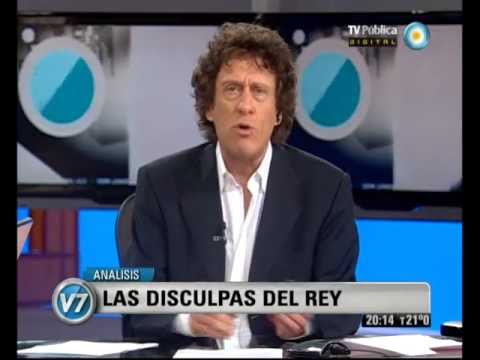 Las disculpas del rey en le televisión argentina