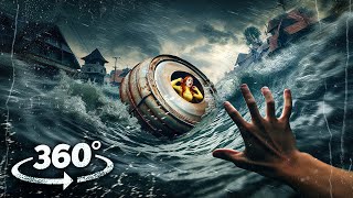 360° Flood Barrel Ride Roller Coaster With Girlfriend Vr 360 Video 4K Ultra Hd