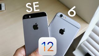 iPHONE 6 Vs iPHONE SE On iOS 12! (Speed Comparison)