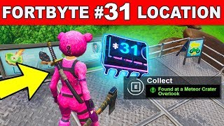 FOUND AT A METEOR CRATER OVERLOOK - Fortnite Fortbyte #31 Location Guide
