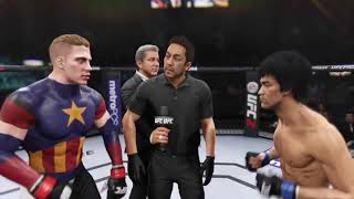 UFC BRUCE LEE vs. CAPTAIN AMERICA " CHRIS EVANS ! EA SPORTS UFC2