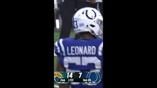 Darius Leonard With A Tackle For Loss Vs. Jacksonville Jaguars