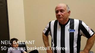 Neil Gallant celebrates 50 years as basketball referee.