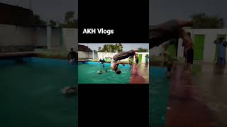 Front Flip In Swimming Pool Akh Vlogs