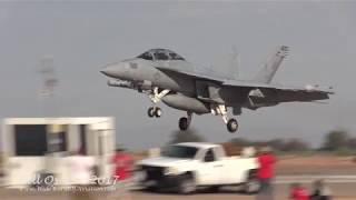 Nvaq-129 F-18G Growlers Practice Takeoff, Touch & Gos, & Landing At Naf El Centro, California