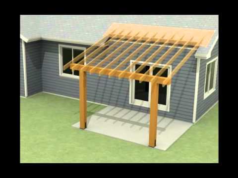 Design of a roof addition over an existing concrete patio in Bozeman 