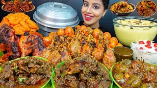 Asmr Eating Y Handi Chicken Biryani,Mutton Bhuna Curry,Egg Masala Big Bites Asmr Eating Mukbang