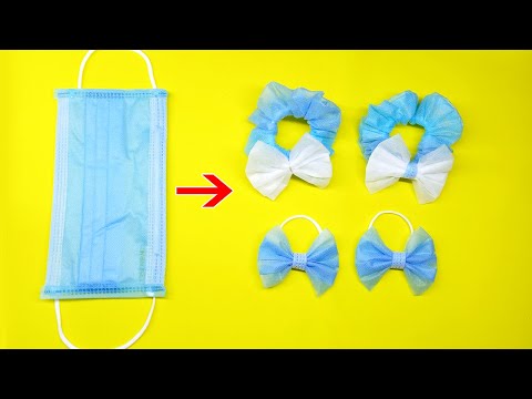 Cách Làm DÂY CỘT TÓC Scrunchies Từ Khẩu Trang Y Tế rất đơn giản | DIY Scrunchies | Liam Channel