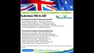 Latest Skilled Visa Invitation Update Subcl 190 & 491- Visatasker