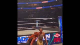Bianca Belair Fan Hair Whips Becky
