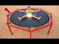 We Made a Trampoline Using Bicycle Tubes | 100% Real & Working