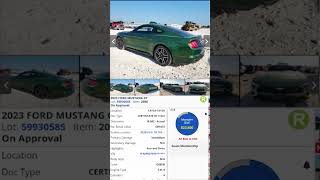 2023 Ford Mustang Gt At Copart Muscle Car In A Salvage Auction
