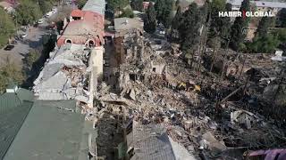 Ermenistanın Saldırdığı Gencede Yıkımın Boyutu Drone Ile Kuşbakışı Böyle Görüntülendi