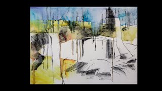 Part 1: Backyard Dam Acrylic Landscape: Step-by-step Real Time Painting Tutorial.