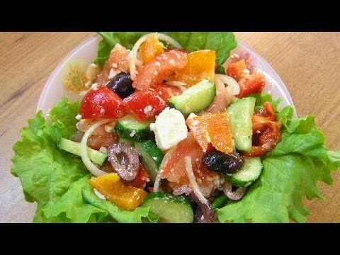 Греческий салат видео рецепт