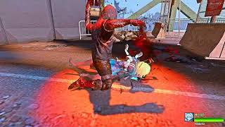 Ryona Left 4 Dead 2 - Hunter Pounces Nikketa On A Bridge