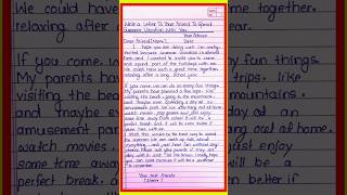 Write A Letter To Your Friends To Spend Summer Vacation With You In English