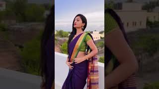 Desi Girl In Blue Saree Hot