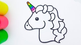 Unicorn Emoji Coloring and Drawing for Kids - Medea Art