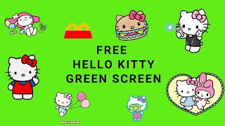 Free Hello Kitty Green Screen Overlays Free To Use No Copyright Green Screen With Download Link