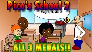 Picos School 2 Part Walkthrough, All 3 Medals - Picos School 2 New - New Funny Games