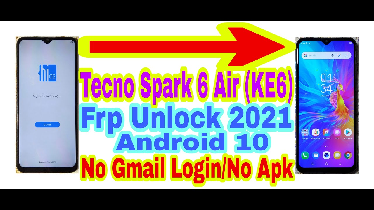 Tecno Spark 6 Air (KE6) Android 10 Frp Bypass Without Pc Tecno Spark 6 Air (KE6) Android 10 Frp Bypass Without Pc