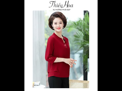 Mẫu áo thời trang A405 Đỏ cao cấp | Thiều Hoa